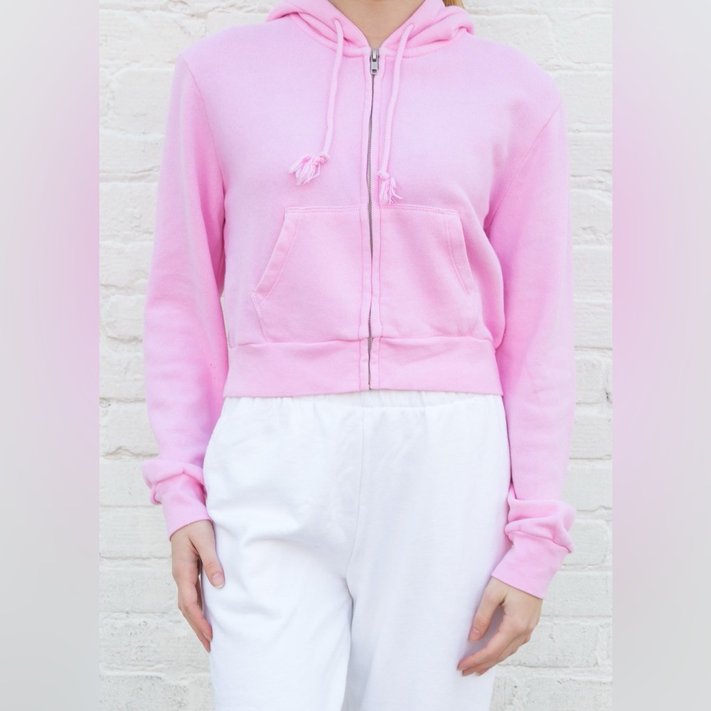 NWOT Brandy Melville Crystal Hoodie Bubblegum pink